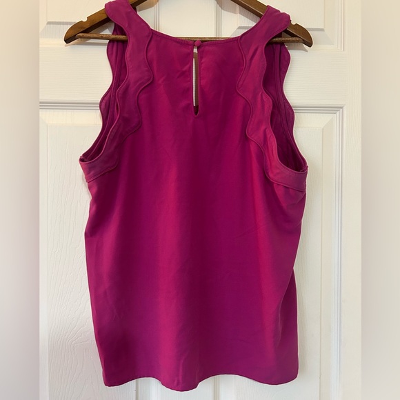 Halogen Magenta Ruffle-Shoulder Tank Top - Picture 4 of 5
